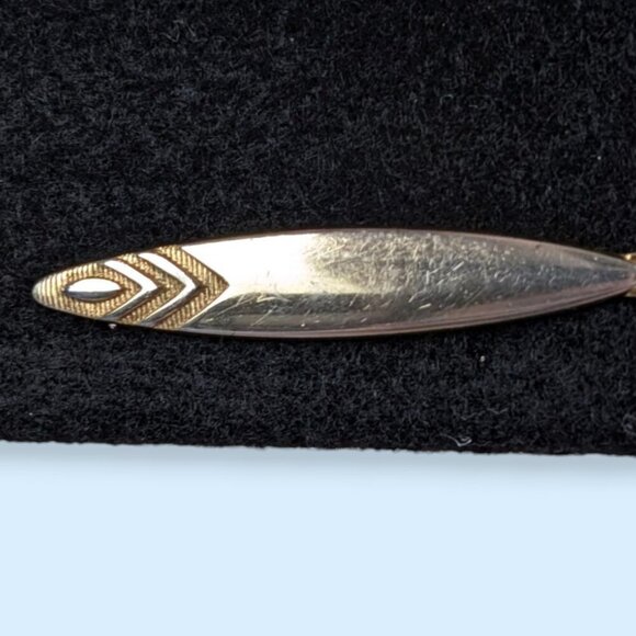 (2/$20) Vintage Anson Pointed Tie Clip - Picture 1 of 5